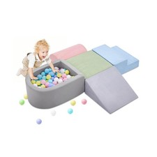 Climbing Toys for Toddlers , Foam Climbing Blocks with Ball Pit for Baby, 5-P...