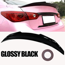 For 2014-2024 Infiniti Q50 Sedan Psm Duckbill Glossy Black Rear Lip Spoiler Wing For 2014-2024 Infiniti Q50 Sedan Psm Duckbill Glossy Black Rear Lip Spoiler Wing