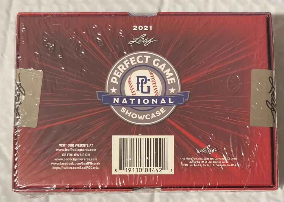 2021 LEAF PERFECT GAME NATIONAL SHOWCASE BASEBALL FAC SEALED HOBBY BOX 20 AUTOS - Image 2 of 2