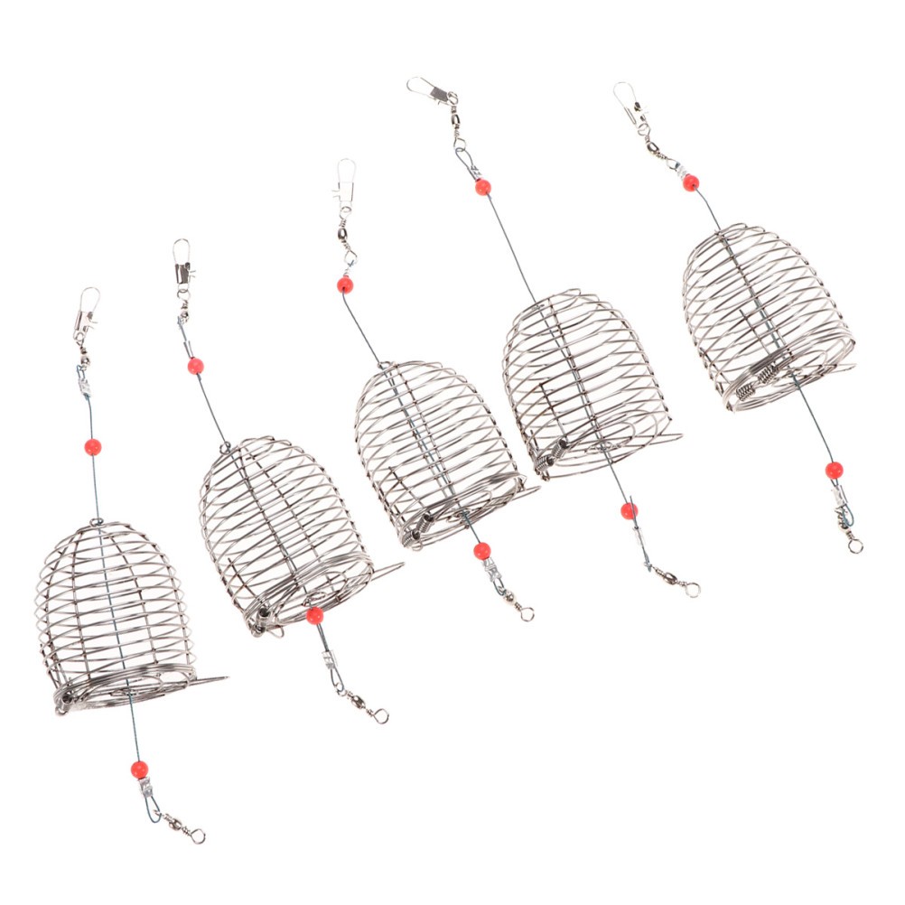 5 PCS Crab Trapping Bait Cage Basket Fishing Accessories Carp Lure - Image 9