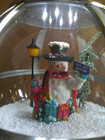 Christmas White/Silver 12" Hanging Musical Snow-Globe Lamp Snowman LED Lights — photo 2
