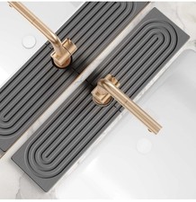 eormoe Home Stone Faucet Mat 23.6 x 3.9 inches Dark Gray