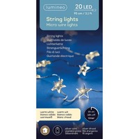 Lumineo Micro LED Stern Lichterkette 95 Cm 20 Lichter Warmweiß