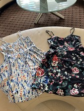 Express Brand lot of 2 sundresses modern print and floral- size S, New w/o tags 