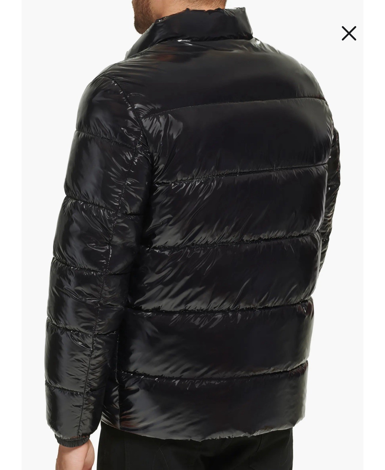 Calvin Klein High Shine Puffer Insulated Jacket Coat Men's Large Black Zipper  thumbnail 2