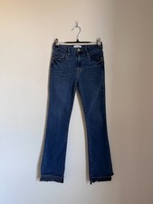 FRAME Denim Le Crop Mini Boot Stagger Hem Jeans in Fenwick Size 25