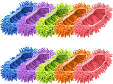 5 Pairs 10 PCS Mop Slippers for Floor Cleaning Supplies Microfiber Mopping Slipp