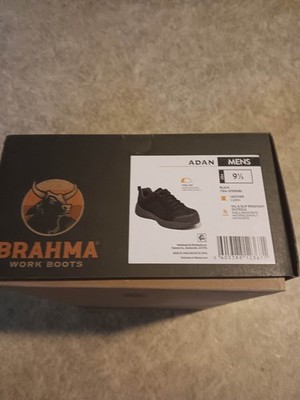 Brahma Adan Men's Work Shoes Black Electrical Hazard EH 9.5D Medium