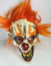 Halloween Mask Paper Magic PMG Evil Killer Clown Orange Hair 2009