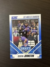 Quentin Johnston 2023 Score NFL Draft Showcase Rookie /100 #7 RC LA Chargers SP