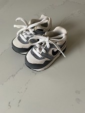 Nike Air Max White with Grey Boys Infant Toddler Size 4C