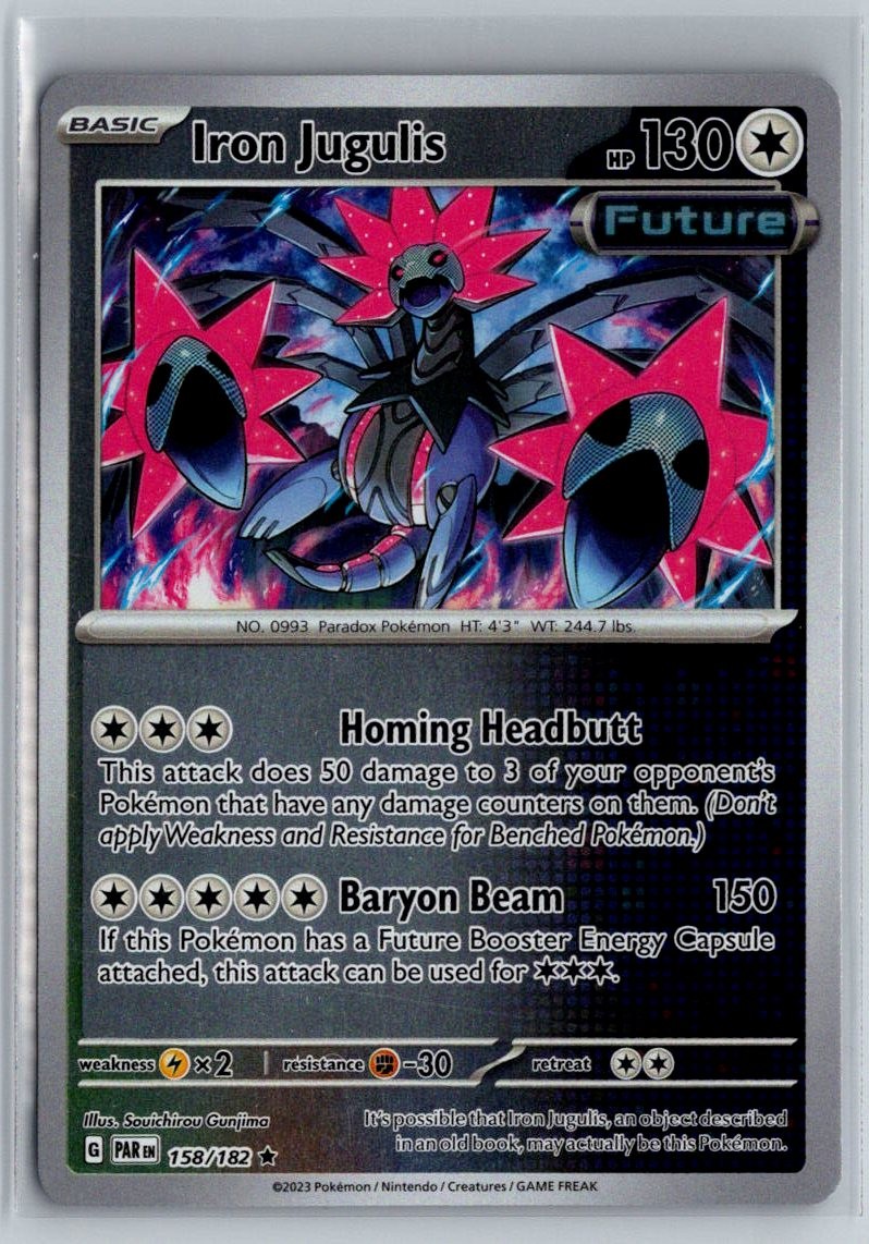 Iron Jugulis 158/182 Rare Paradox Rift Pokemon Reverse Holo Near Mint