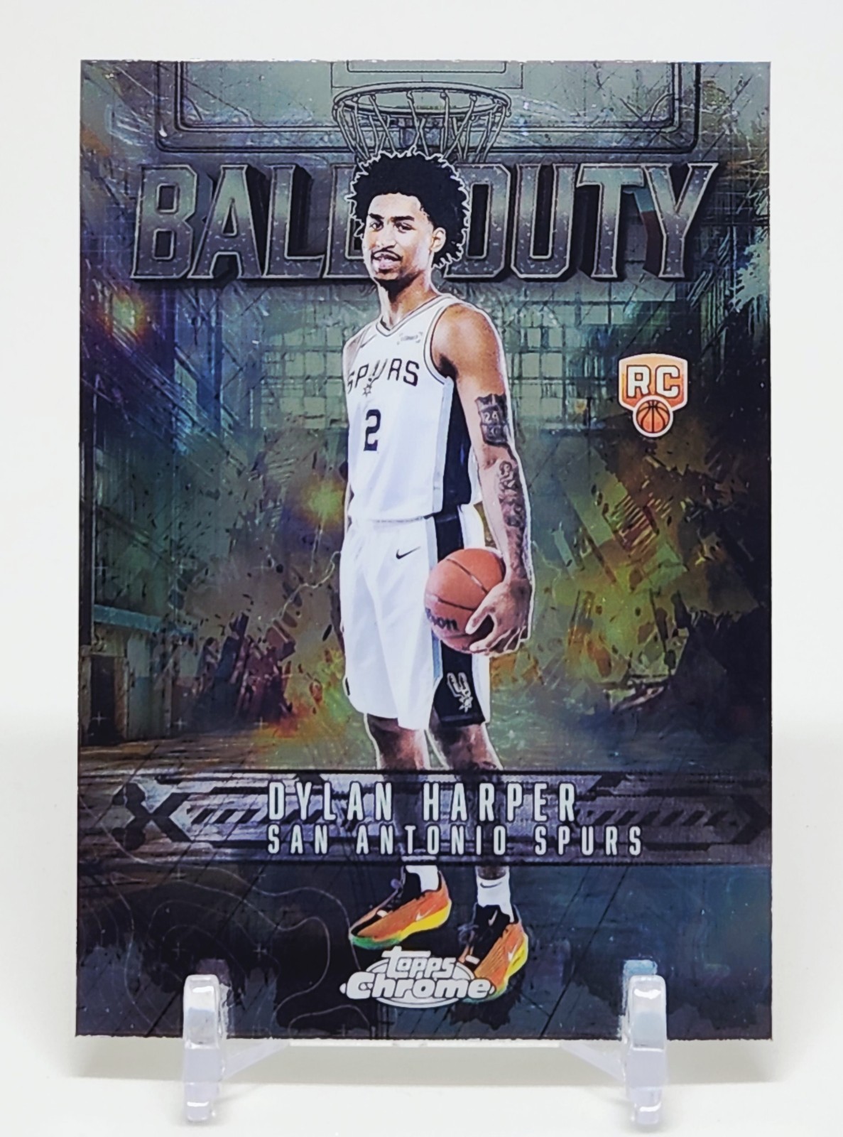 2025-26 Topps Chrome Dylan Harper Ball Of Duty #BD-22 RC San Antonio Spurs