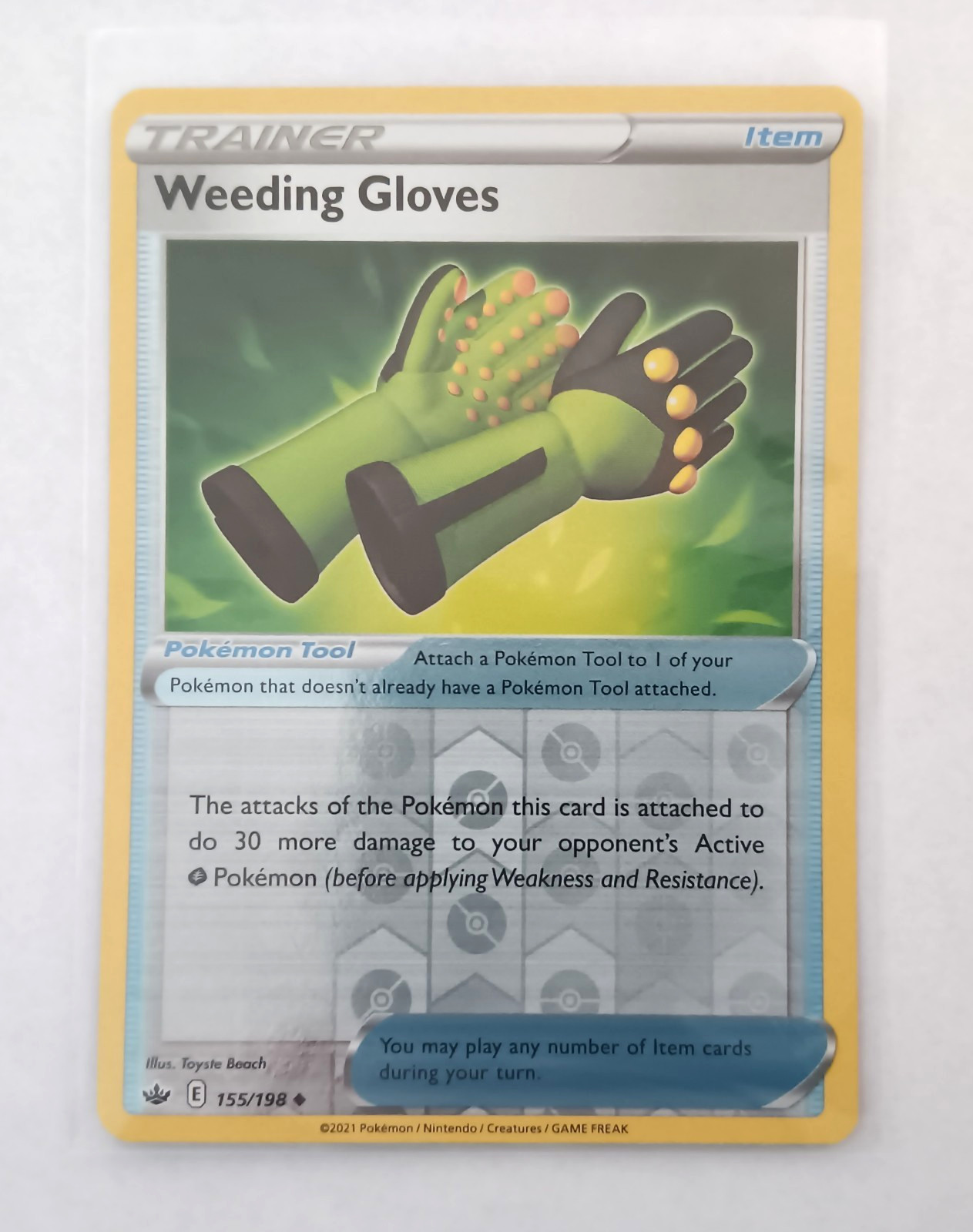 Pokemon Card Weeding Gloves 155/198 Reverse Holo Uncommon Near Mint