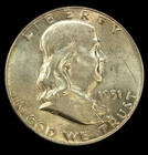 1951 franklin half dollar-SMH949