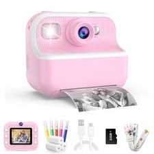 Kids Camera Instant Print,1080P HD Dual Lens Selfie Camera Toys for Girls  B...