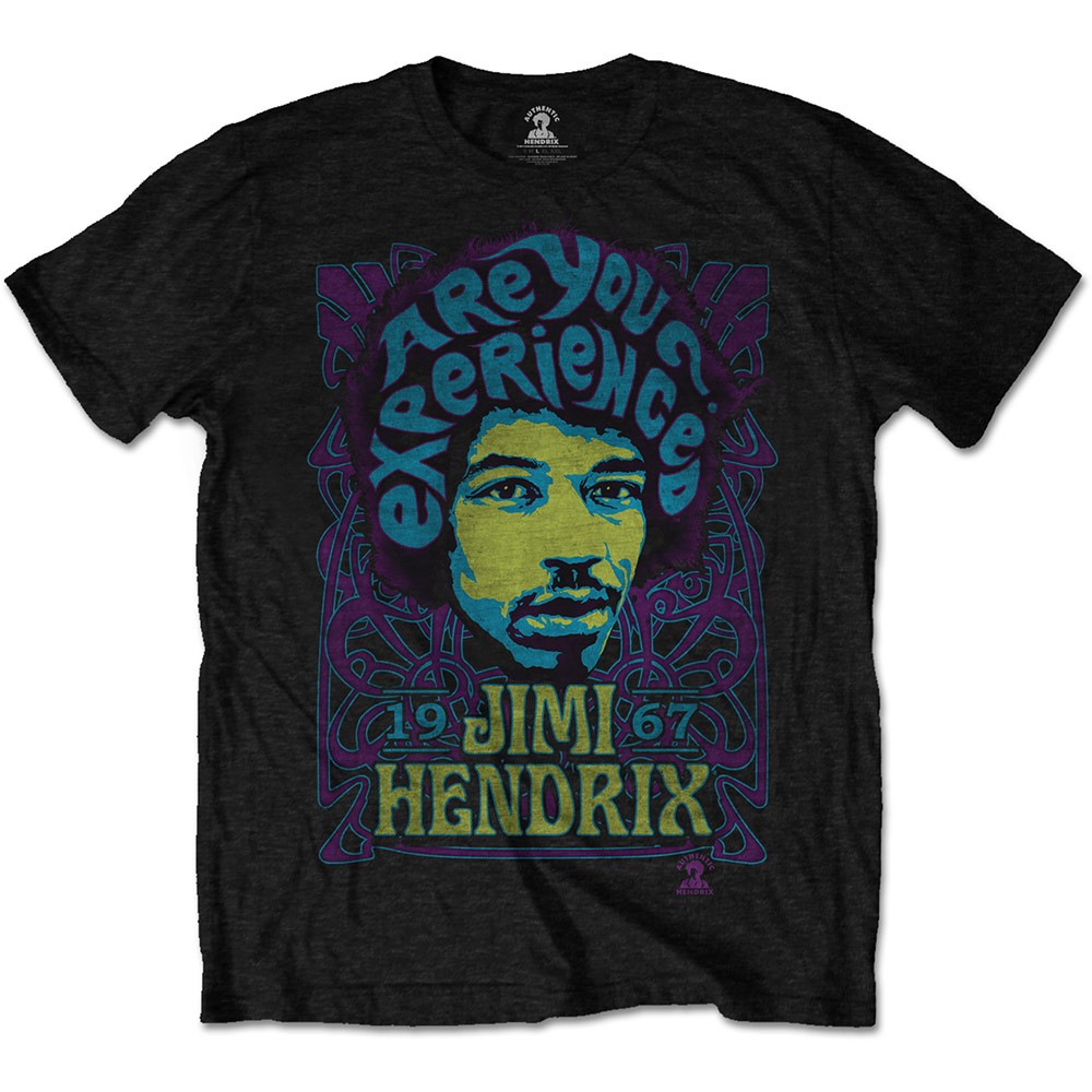 Jimi Hendrix Are You Experienced Afro Text Official Mens T-Shirt