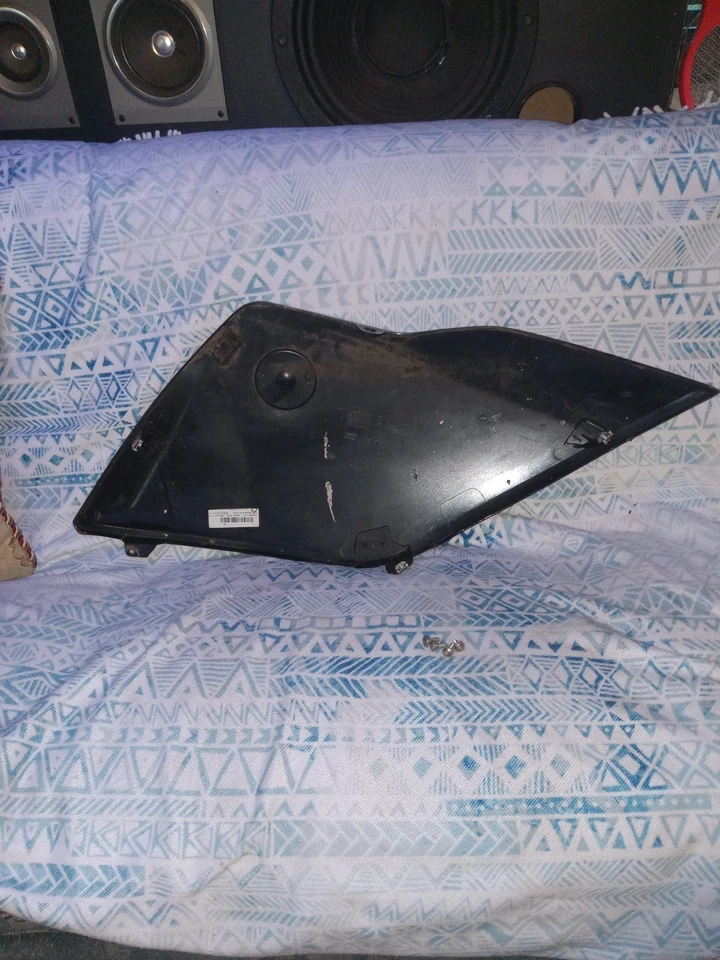 16-17 BMW K1600GTL Left Fairing Dark Graphit Black Side Panel Plastic Logo - Image 3 of 4