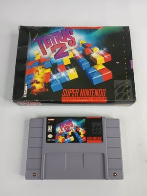 Tetris 2 Super Nintendo SNES 1994 with Box SEE PICTURES