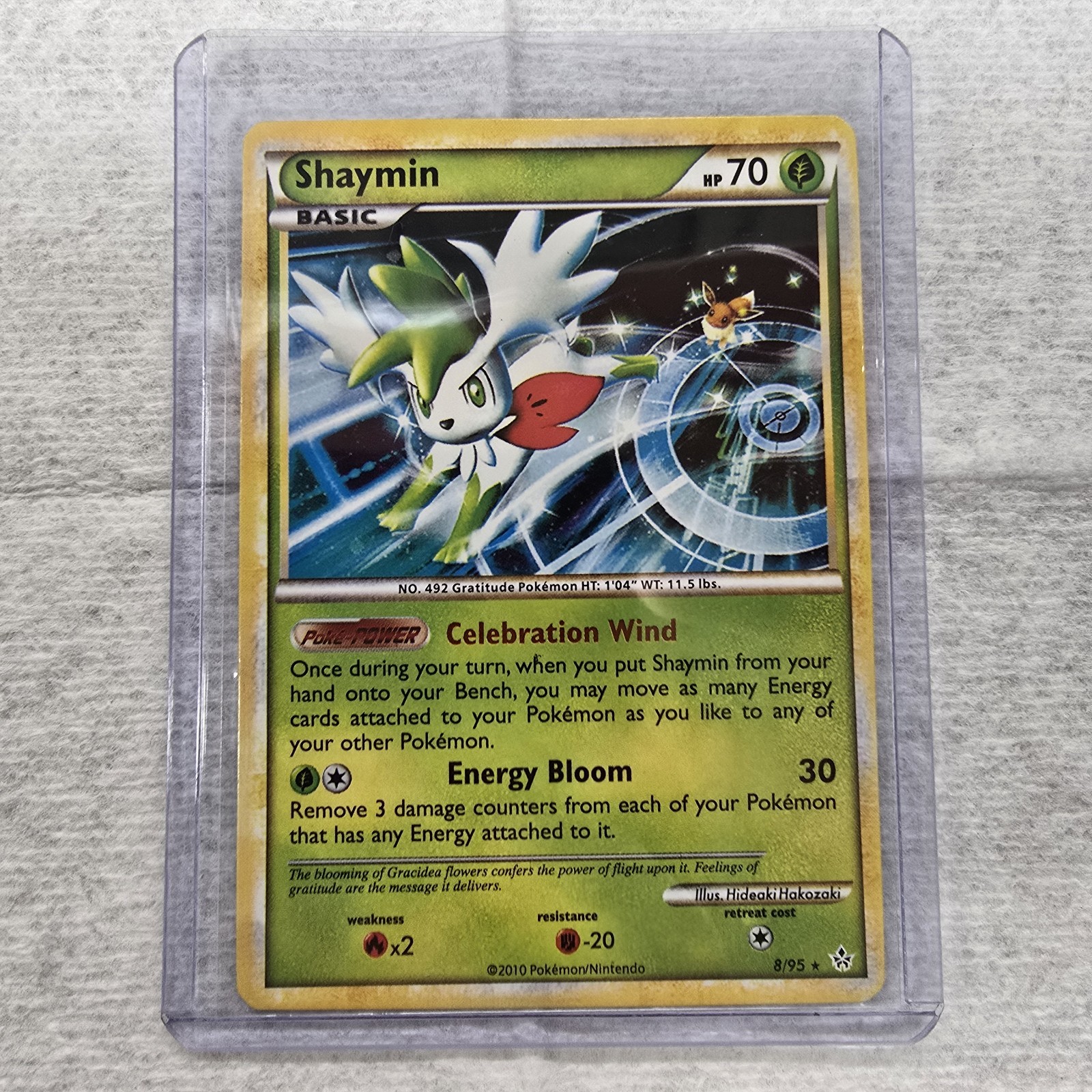 Shaymin 8/95 Holo Rare HGSS Unleashed Pokemon Card 2010 LP