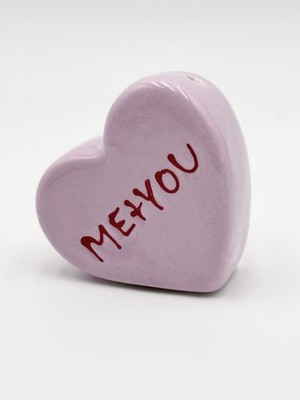 Mini Cracker Barrel Valentines Me + You Purple Salt Shaker Only