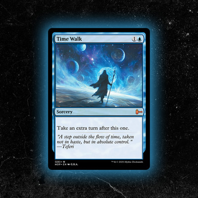 Time Walk - Custom Art MTG Card - High-Quality