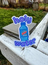 Funny Baja Blast Sticker | Holy Water Decal Water resistant Vinyl Laptop Sticke