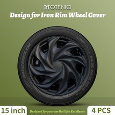 Wheel Covers For Iron Rims 15 Inch Hubcaps Black Tornado Durable Wheel Rim Cover