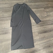 Zara Womens Satin  Dress Gray Size Medium
