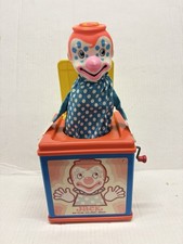 Jack in Box Vintage 1976 Mattel USA Jack in the Music Works. Lid Doesn't Shut.