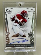 2023 LEAF TRINITY JAHMYR GIBBS ROOKIE ON CARD AUTOGRAPH /99 AUTO LIONS ALABAMA