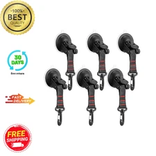 Strong Heavy Duty Suction Cups with Hooks for Car, Boat, and Camping Use