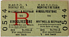 MIDLAND & G.N. JT. COM. - Monthly Return. WHITWELL & REEPHAM to HINDOLVSTONE