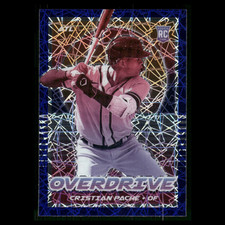 Cristian Pache #11 2021 Panini Chronicles Overdrive Blue Velocity Atlanta Braves