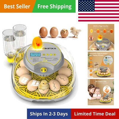 Incubator for Hatching Eggs-12 Egg Capacity, 2026 Newly Upgraded Automatic Eg...