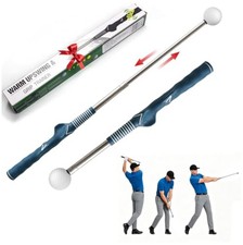 Golf Swing Trainer 4 in 1 Retractable Click Feedback Right Handed Grip Aid