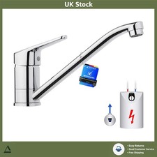 Brass Chrome Low Pressure Kitchen Sink Mixer Tap Single Handle 360°