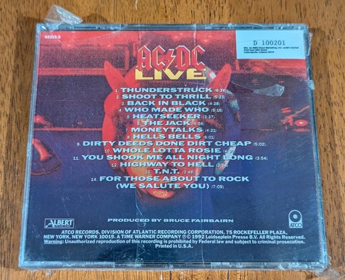 Rare Press Label Live by AC/DC (CD, 2003) D100201, Factory Sealed READ CAREFULLY - Foto 2 di 6