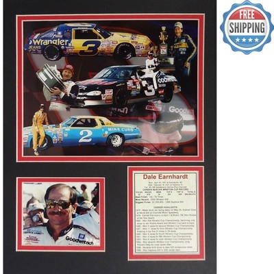 Dale Earnhardt Sr 11''x14'' Double Matted Photo Collage - Unframed Retro Wall Art