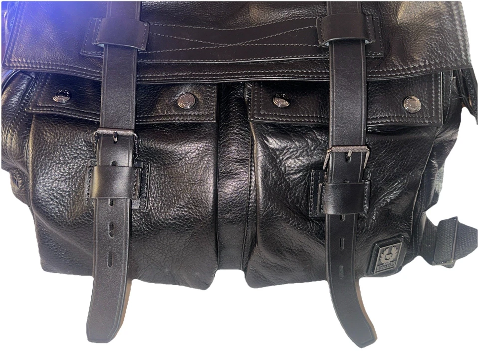BELSTAFF MESSENGER COLONIAL BAG LEATHER BLACK OUT OF STOCK - Image 2 of 4