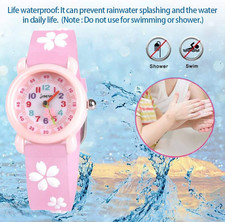 3D Cartoon Waterproof Kids Watch Gift for Girls Age 3-8