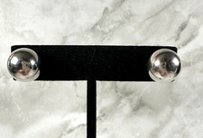 Sterling Silver Round Ball Stud Earrings - 10mm Diameter