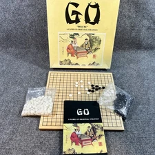 VTG 1982 Go Deluxe A Game of Oriental Strategy Solid Wood Playing Board Complete