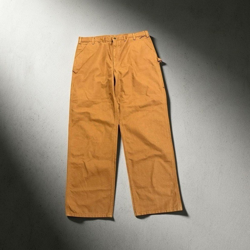 Carhartt B11 Loose Fit Washed Duck Utility Work Pants Men 44x36 Brown Carpenter