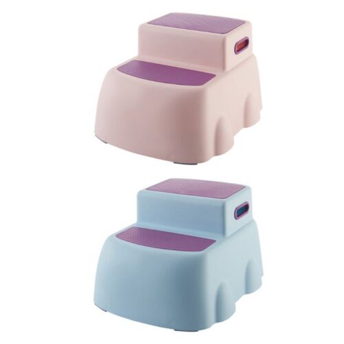 Anti-Slip Toddler Two Step Stool for Bathroom, Kitchen and Toilet Potty Training - Picture 1 of 9
