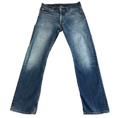 Herren Levi's 506 Jeans Straight Leg Comfort Fit Hellblau Waschung Zip Fly W33 L34