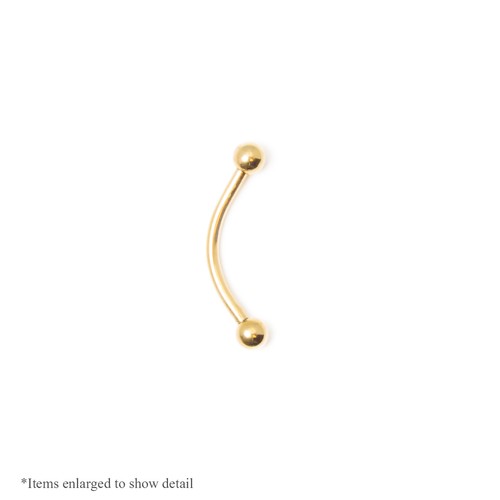16G Anodized Titanium Curved Barbell 13mm Surgical Steel Eyebrow Piercing Rings - Picture 10 of 14