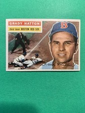 1956 TOPPS #26 GRADY HATTON, WHITE BACK, BOSTON RED SOX, NM-MINT