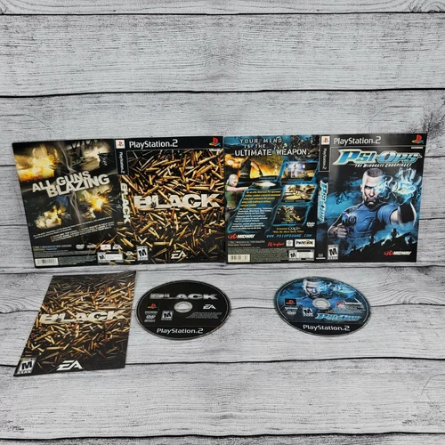 Black and PSI-OPS: The Ultimate Conspiracy (Playstation 2, PS2)