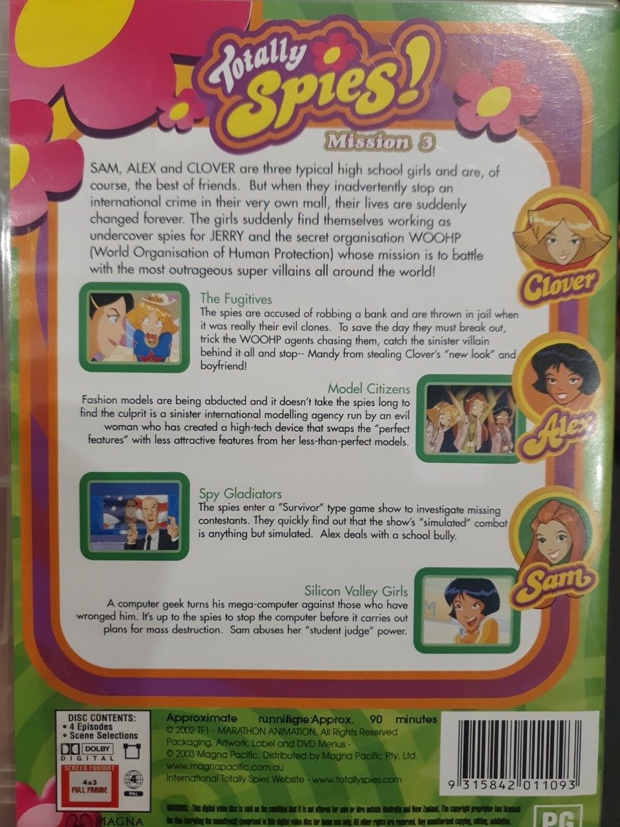 TOTALLY SPIES! MISSION 3 RARE DVD CHILDREN'S TV SERIES CARTOON